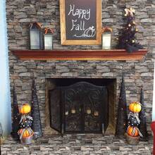 1卷 3D 复古红砖装饰壁纸 PVC 背景墙自粘壁纸即撕即贴餐厅酒吧壁纸翻新贴纸,砖红色岩石家居装饰壁纸 17.7 英寸 X 118.11 英寸墙纸墙贴房间装饰墙面装饰浴室装饰 - 淺灰紫 - 查看 6