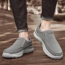Men's Fashionable Casual Shoes Sports Shoes Summer Breathable Sports Shoes Running Shoes Slow Running Tennis Shoes Flat Shoes Thick Soled Canvas Shoes - Xám - Xem 11