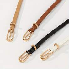 Random Item With Fashionable Metal U-Shaped Buckle, Dress Belt, Versatile For Casual Commuting, Perfect Gift For Summer, Autumn, Halloween, Suitable For Pairing With Pants Or Skirts - Multicolor - View 7