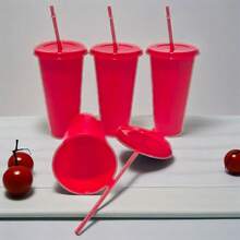 10/20 Pack  24oz Christmas Plastic Water Cup Drink Cup, 710ml Plastic Cup Reusable Water Cup For Hot And Cold Drinks, Perfect For Holiday Parties, Office Use, Halloween Valentine'S Day Christmas Thanksgiving Birthday Anniversary Party Drink Set - Đỏ + Xanh lá cây - Xem 8