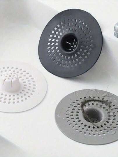 1/2/3PCS Silicone Hair Filter And Drain Plug For Bathtub And Shower - Prevents Clogs And Odors,Kitchen,Bathroom,Home,Household Suppliers