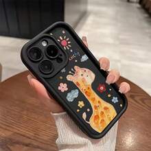 Una linda funda de teléfono con diseño de jirafa, compatible con  15/15 Plus/15 Pro/15 Pro Max,  14/14 Plus/14 Pro/14 Pro Max,  13/13 Pro/13 Pro Max,  12/12 Pro/12 Pro Max,  11/11 Pro/11 Pro Max,  7/8 Plus,  Xr/Xs Max - Colores mixtos - Ver 2