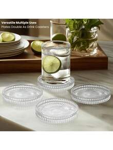 1 Peça/1 Conjunto Suporte de Vela de Vidro Listrado Minimalista, Suporte de Vela de Vidro Redondo para Centros de Mesa de Jantar, Centros de Mesa, Decoração Doméstica, Porta-copos de Café, Cinzeiros, Suprimentos para Eventos de Feriados, Festas Temáticas Familiares, Suporte de Vela para Decoração de Lareira, Suporte de Vela Coluna para Decoração de Mesa, Casamentos, Decorações para Casa