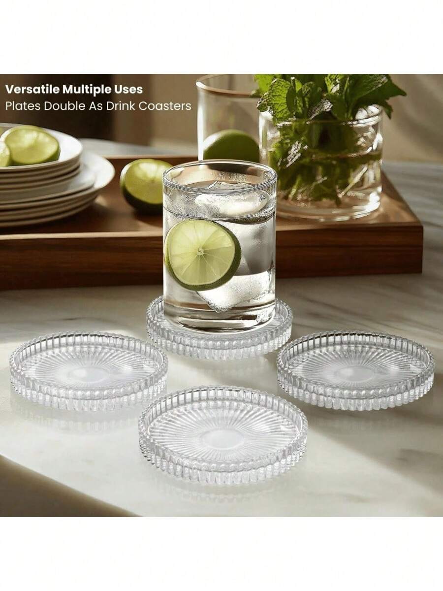 1 Peça/1 Conjunto Suporte de Vela de Vidro Listrado Minimalista, Suporte de Vela de Vidro Redondo para Centros de Mesa de Jantar, Centros de Mesa, Decoração Doméstica, Porta-copos de Café, Cinzeiros, Suprimentos para Eventos de Feriados, Festas Temáticas Familiares, Suporte de Vela para Decoração de Lareira, Suporte de Vela Coluna para Decoração de Mesa, Casamentos, Decorações para Casa