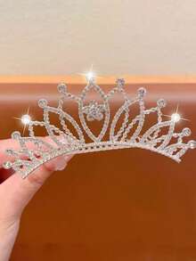 1pc Girls Crown Headpiece, Baby Hair Clip Hairpin Barrette Princess Crown Hair Accessory, Birthday Gift