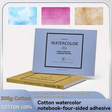 300克纯棉水彩纸垫 - 20张 | 细纹/冷压/粗纹 | 32K尺寸 | 四面粘合 | 专业艺术素描本 - 彩色 - 查看 8