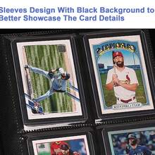 Raccoglitore, contiene oltre 160 top loader, custodia per conservazione di carte con tasche da 4 pezzi per top loader da 3 x 4 pollici, tasche su entrambi i lati per carte da collezione