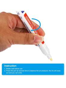 1/2 pièces Stylo marqueur imperméable - Outil d'écriture pour verrerie et marqueur de joint en silicone avec encre industrielle, stylo de peinture grattable pour bois/carrelage/réparations, pointe essuyable, fournitures pour fête d'Halloween et de Noël