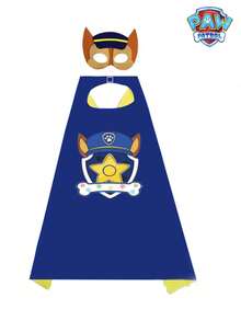 2pcs Paw Patrol Costume Eye Mask Cape Cloak Double Layer Ryder Chase Super Hero Cape, Suitable For Birthday, Christmas, Halloween, Graduation And Back To School Decoration - Multicolor - View 7