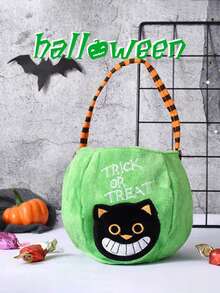 Túi đựng kẹo hình bí ngô Halloween, đạo cụ trang trí, đồ chơi cầm tay, xô đựng kẹo hình bí ngô - Nhiều màu - Xem 5