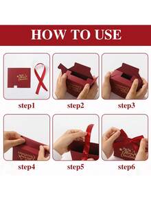 6 mini pudełek na prezenty świąteczne ze wstążką, torebkami prezentowymi z motywem Świętego Mikołaja i sań, idealne na prezenty pod choinkę w 2026 roku, dekoracje świąteczne, prezenty do skarpet świątecznych - 6szt - Zobacz 10