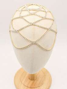 Faixa de cabeça de renda estilo boêmio, acessório luxuoso para vestidos de noite em festas elegantes