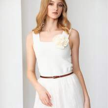 1 Pu Leather Belt With Shiny Gold Buckle, Suitable For Women's Casual Fashion In Summer, Autumn, And Halloween, Suitable As A Gift For Various Festivals, Gatherings, Parties, And Leisure Occasions In Summer, Autumn, Autumn, And Halloween - 彩色 - 查看 2