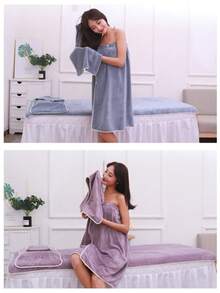 3pcs Absorbent Salon Towels, Smooth Edged Water-Absorbing Towels, Suitable For Hair, Chest, Pillow, Ideal For Spa, Massage Salon, Beauty Parlor, Travel, Hotel, Etc. (Multiple Colors Available), Also Suitable For School, Back To School, Travel, Travel Essentials, Home Essentials, Towels, Skincare - Multicolor - View 6