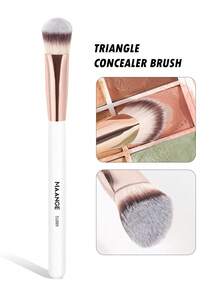MAANGE Bộ 1/6 cọ trang điểm tam giác, cọ trang điểm cầm tay đa năng bao gồm cọ nền, cọ má hồng, cọ phấn phủ, cọ tạo khối, cọ highlight, dụng cụ trang điểm, quà tặng cho phụ nữ và bé gái, cọ trang điểm du lịch, cọ nền, cọ che khuyết điểm, cọ má hồng, cọ tạo khối, cọ má hồng, cọ bronzer, cọ phấn phủ, cọ nền, cọ má hồng, quà tặng. - trắng - Xem 12