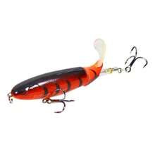 1 Pc 13g Topwater Fishing Lure Whopper Popper Artificial Bait Hard Plopper Soft Rotating Tail Fishing Tackle Fishing Bait