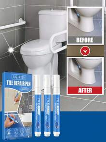 One-Piece Package, Two Pieces Package White Tile Grouting Paint Marking: Waterproof Tile Grouting Colorant And Sealant Pen, For Cleaning Floors And Whitening Agents, White Grouting Pen. White Tile Grouting Paint: Waterproof Grouting Paint Pen, Whitening Agent And Grouting Sealant Marking, For Cleaning Grouting Lines - White Grouting Pen.