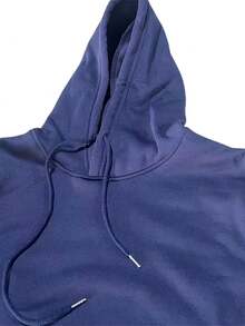Men'S Casual Abstract Print Hoodie - "KEN CARSON" Design Black Pul With White Lettering Loose Fit Machine Washable Long Sleeve Fall/Winter Style Sweater Hoodie Sweatshirts For Women Hoodies For Men Black Hoodie For Women Men's Hoodie Sweatshirts For Men - 藏蓝色 - 查看 3