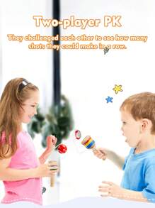 Holz Fangball, Becher- und Ballspiel, Becher Fangball Spielzeug, Mini Holzfangball Hand-Augen-Koordination Spielzeug, weiß und rot