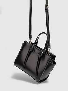Borsa capiente da donna, nuova borsa a forma di ala, versatile come borsa a tracolla o a spalla - nero - Visualizzare 1