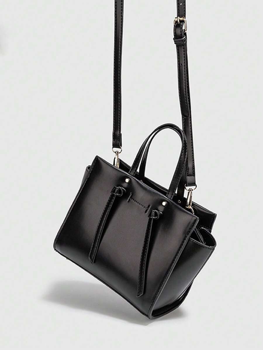 Borsa capiente da donna, nuova borsa a forma di ala, versatile come borsa a tracolla o a spalla - nero - Visualizzare 1