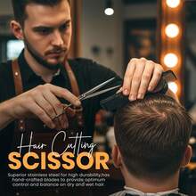 Care Hair Cutting And Hairdressing Scissors 6.5 Inch, Premium Stainless Steel Shears With Smooth And Blades Salons, Men, Women And, Silver - 藍色 - 查看 12