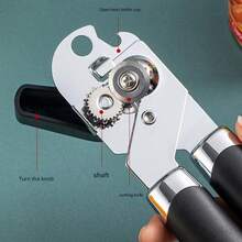 3-In-1 Stainless Steel Manual Can Opener, Multi-Function Kitchen Bottle Opener Tool