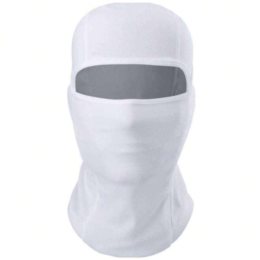 Balaclava Mask, Cap, UV+50 Thermal Sun Protection, Motorcycle, Motoboy - White - View 1