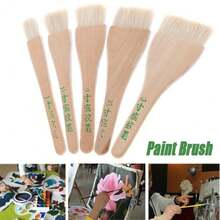 Pinceles de pelo de cabra de seis tamaños para pintura al óleo, acuarela y acrílica, suministros de arte