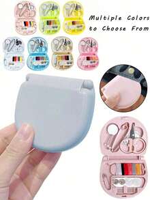 1 Set tragbare Mini Nähbox, kleines Nähset, vielseitige Nähwerkzeuge Kombination - perfektes Geschenk für Anfänger-Näher: Nähset - faltbar, DIY Nähzubehör und Accessoires für Reisende und für Notfall-Bekleidungsreparaturen!