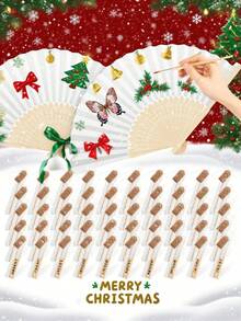 1/3/15/30pcs/Set, Pink Wood Folding Fan With Gift Bag Thank You Card Set, Thank You Cards, Bridal Bamboo Handheld Folding Fan, Single Party Wedding Bride Shower Decorations, Bridesmaid Bamboo Handheld Folding Fans, Single Party Photo Props,Bridesmaids Gifts And Wedding Decorations, Perfect Wedding Gifts, Wedding Decoration, Very Suitable For Parties And Events, Perfect Summer Accessories, Women's Folding Fan