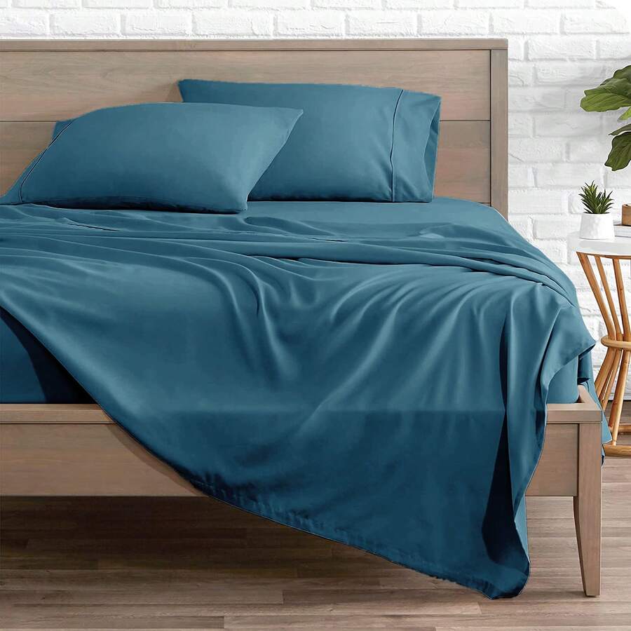 Bed Sheets Set, 2000TC Ultra Soft Bedding, Extra Deep Fitted Sheet ...
