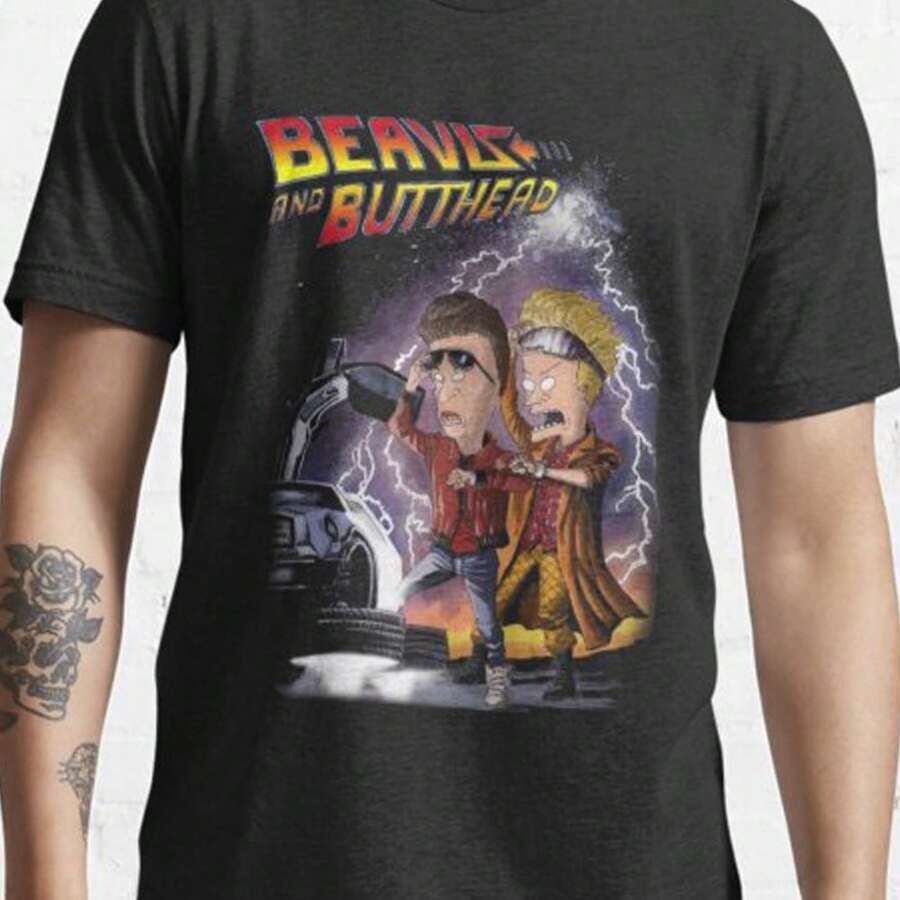 Soft And Comfortable Cartoon, Beavis Butthead Beavis Butthead Beavis Butthead Cornholio, Funny, Beavisbutthead Halloween Costume, 90S, Are You Threatening Me, Crown, Arthursoft And Breathable, Suitable For All Seasons, Comfortable, Casual And Sports, S-3XL - màu đen - Xem 1