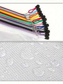 Pogrubiona przezroczysta torba na dokumenty A4, oficjalna torba na dokumenty z zamkiem błyskawicznym w kratkę, duża pojemność, torba na materiały archiwalne A4, wodoodporna torba na dokumenty