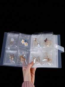 1pc Clear Seal Stamp Storage Folder, Plastic Storage Photo Album, Seal Bag Storage Keeper, Card Folder Storage Bag, For DIY Scrapbooking Art Craf ﻿