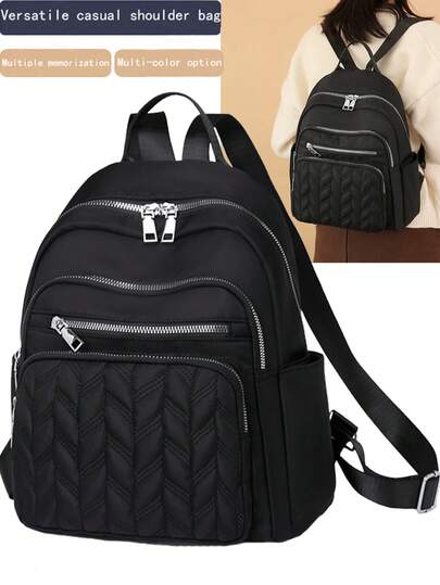 Backpack Women's New Diamond Lattice Large Capacity Travel Fashion All Casual Bag Oxford Cloth Women Backpack