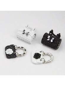 4/1pc Mini Outfit Set For La-Bubu With Chic Dress And DIY Bag Accessories, Dollhouse Fashion Display Or Pendant Necklace Use