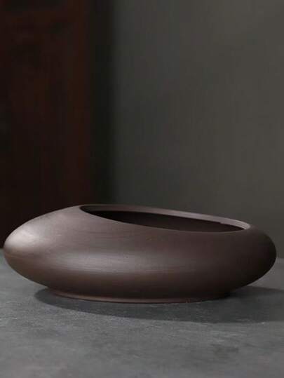 大口径粗陶透气蝴蝶兰盆景花盆，陶瓷大号多肉植物竹兰花盆