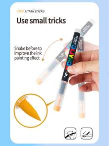 1 Set Of 72/60/48/36/24/12 Colors Acrylic Marker Pens, Liquid Ink Art Markers For Artists, Soft Tip Painting Brush, Waterproof & Fade Resistant, Graffiti Pens, High-Quality Pigment, Blendable