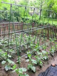 28pcs Garden Support Stake Set, Multi-Functional Garden Support Rod Set, Garden Trellis Climbing Pole, Suitable For Various Fruits And Vegetables, Plant Support, Freely Combinable And Assembled