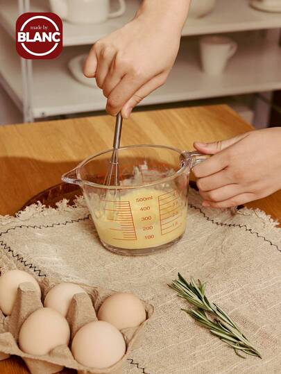 1 件耐热玻璃量杯，带刻度和手柄 - 大容量，适用于厨房、烘焙和微波炉，玻璃量杯、玻璃杯、早餐燕麦片准备，配有精密刻度和符合人体工程学的手柄，适用于测量、烘焙、烹饪