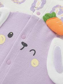 Balabala 婴儿连体衣 2025 秋季 - 可爱羊毛连体衣 - 紫色 - 查看 7