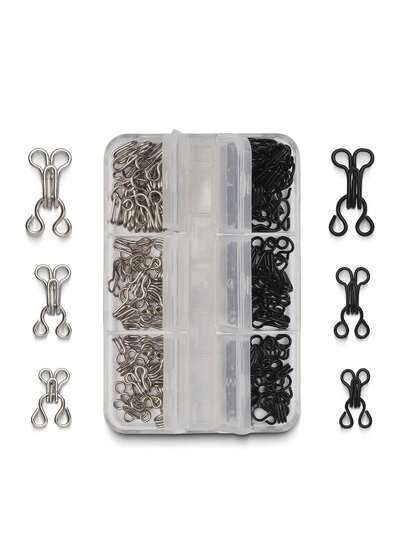 Sewing Hook Set (Excluding Storage Box), Bra Hook Replacement, Multiple Sizes Available, Suitable For DIY Clothing Repair, Lingerie Alteration And Home Sewing