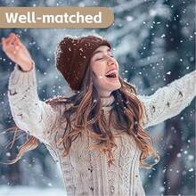 1pc Unisex Winter Knitted Hat, Outdoor Cycling Warm Cold-Proof Hat, Ski Hat And Gloves Solid Color Set, Suitable For Daily Commuting, Skiing, Cycling, Etc., Knitted Hat, Hat, Women's Hat, Men's Hat Fall