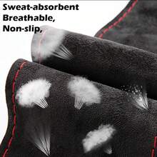 1 件防滑手工缝制汽车方向盘套，DIY 绒面革方向盘套，带回归标志，吸汗，手工制作的汽车配件，舒适且具有保护作用，适用于大多数车型 - 均碼 - 查看 8