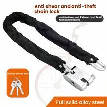 1PC Bold And Extended Chain Lock, Household Lock, Anti Shear And Anti-Theft Car Lock, Electric Bike Lock, Iron Chain