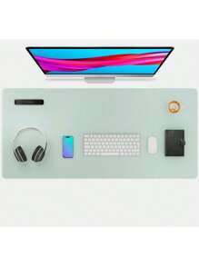 Extra Large Mouse Pad, Writing Pad, Office Desk Mat, Desktop Protector, Waterproof PU Leather + Non-Slip Velvet, Multiple Sizes Available In White, Black, Pink, Apricot, Blue, Purple, Yellow, Green, Coffee, Gray, Light Gray, Gaming Desk Mat, Desk Protector Pad, Multiple Colors, Office, Student, Study Desk, Long Desk Mat, Home Decor Pad, Scratch-Resistant, Anti-Glare Leather, Coffee Table Mat, Laptop Protective Pad, Waterproof, Reusable, Extra Long Extra Large, Easy To Clean, Office Supplies, Study Home Goods