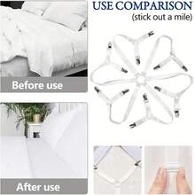 6-Side 12-Clip Household Bed Sheet Fixator, Adjustable Sofa Bed Sheet Fixing Clip, Tablecloth Fixing With Anti-Run And Anti-Slip Bed Sheet Buckle - Multicolor - View 4