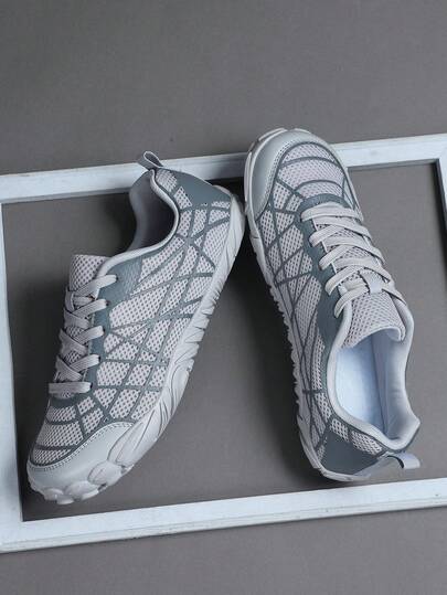 Unisex Flache breite Zehenform Schuhe für Herren Sneaker Damen, bequem atmungsaktiv Mesh, Lässig Herren Gym Gehen Training Schuhe, rutschfest