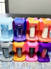 5D DIY Diamond Painting Tool, Round Container Diamond Painting Funnel, = Suitable For Two Different Heights 4.6 Cm / 1.38 Inches,4.9 Cm / 1.93 Inches Small Bottle, Suitable For Diamond Embroidery Accessories, Handicraft Material Arrangement